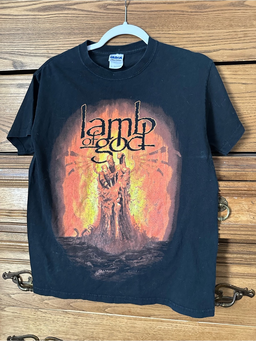 Vintage 2000s Y2K Lamb of God Metal Band Concert Tee, Small
